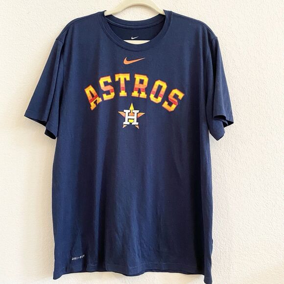 Nike Tee MLB Houston Astros Dri Fit Athletic Fit T-shirt XL - Picture 1 of 9